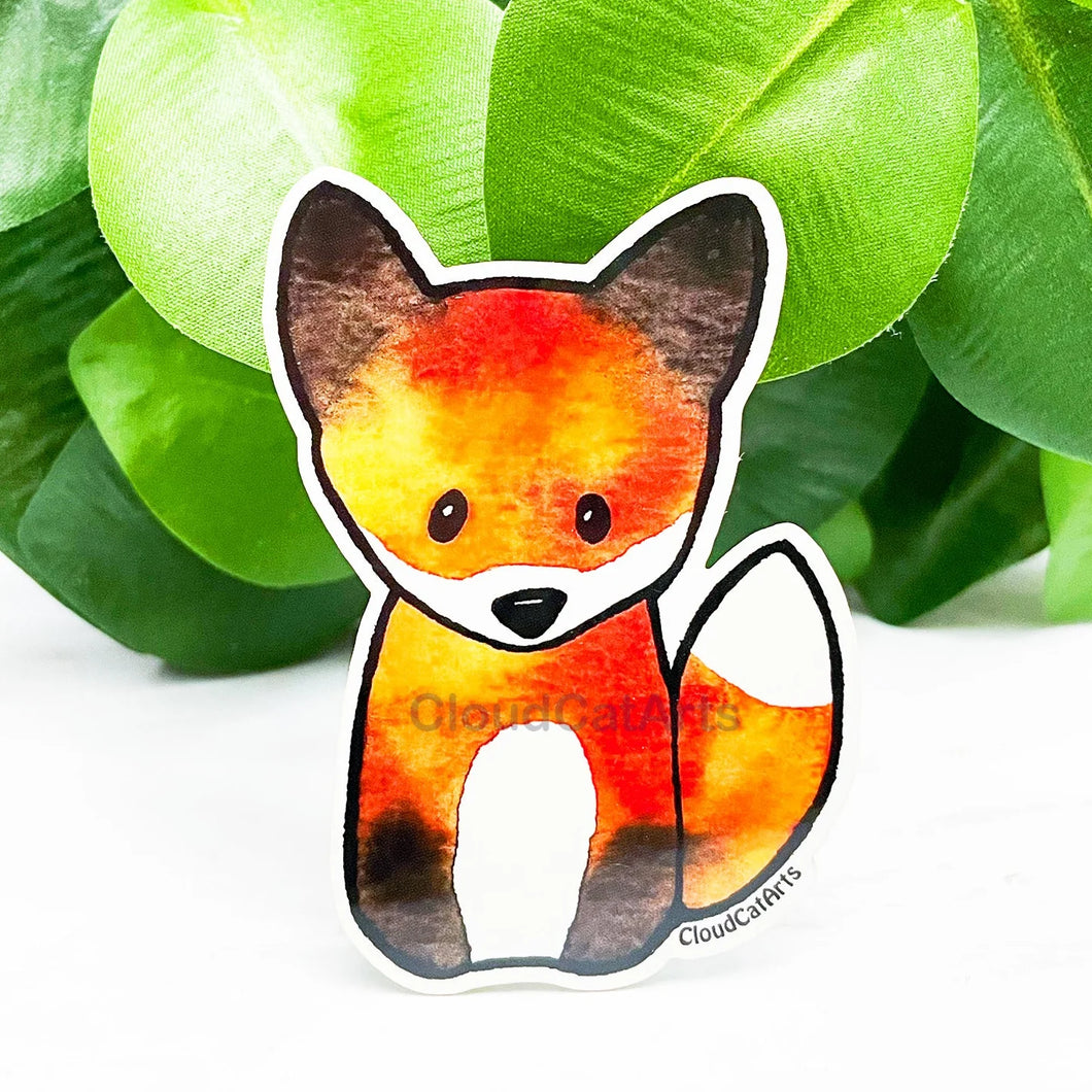 Lil' Fox - Cute Fall Animal - Vinyl Sticker