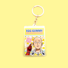 Load image into Gallery viewer, Egg gummy punch man keychain
