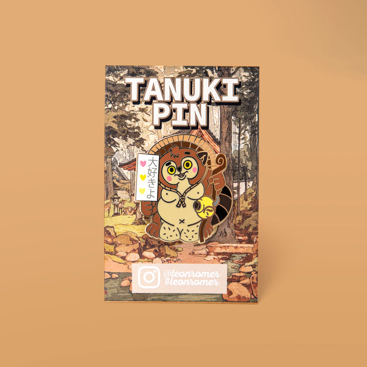 I LOVE YOU TANUKI PIN