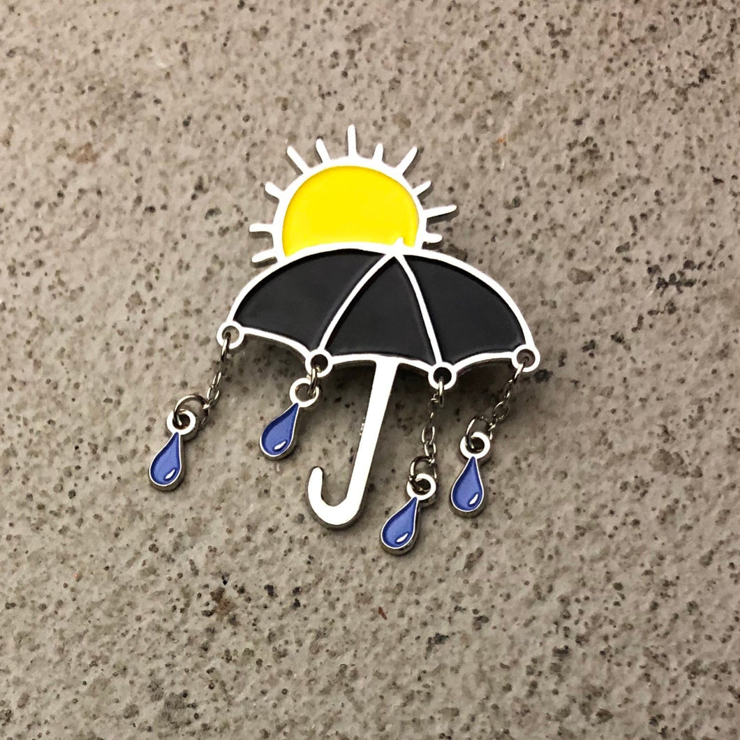 Emo Umbrella Pin
