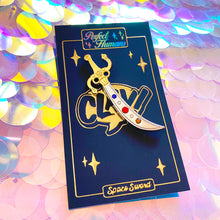 Load image into Gallery viewer, Space Sword Pin - Sailor Uranus
