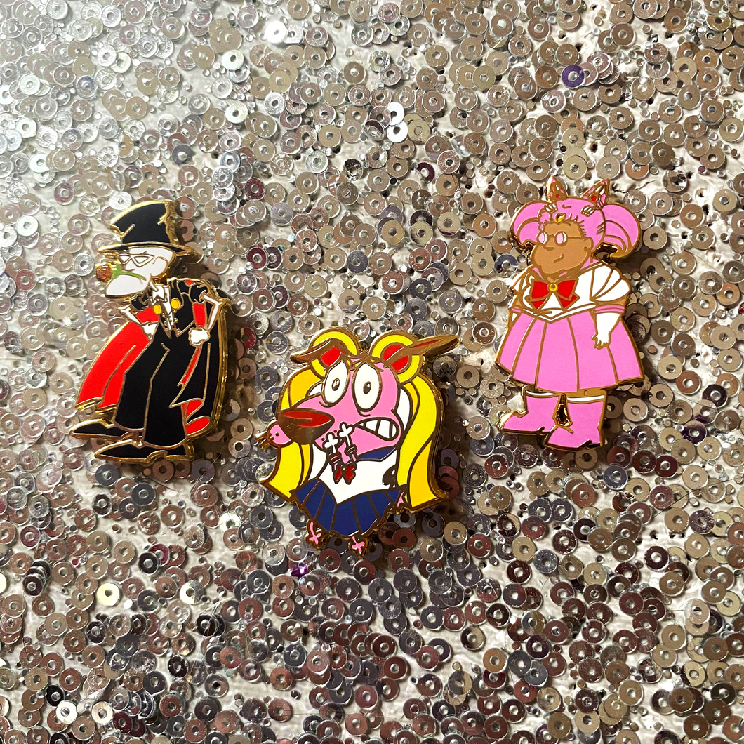 GOLD Sailor Courage Pin Trio