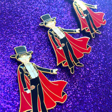 Load image into Gallery viewer, Tuxedo Mask Enamel Pin - Sailor Moon: Perfect Humans x Cult Fiction Press Collab
