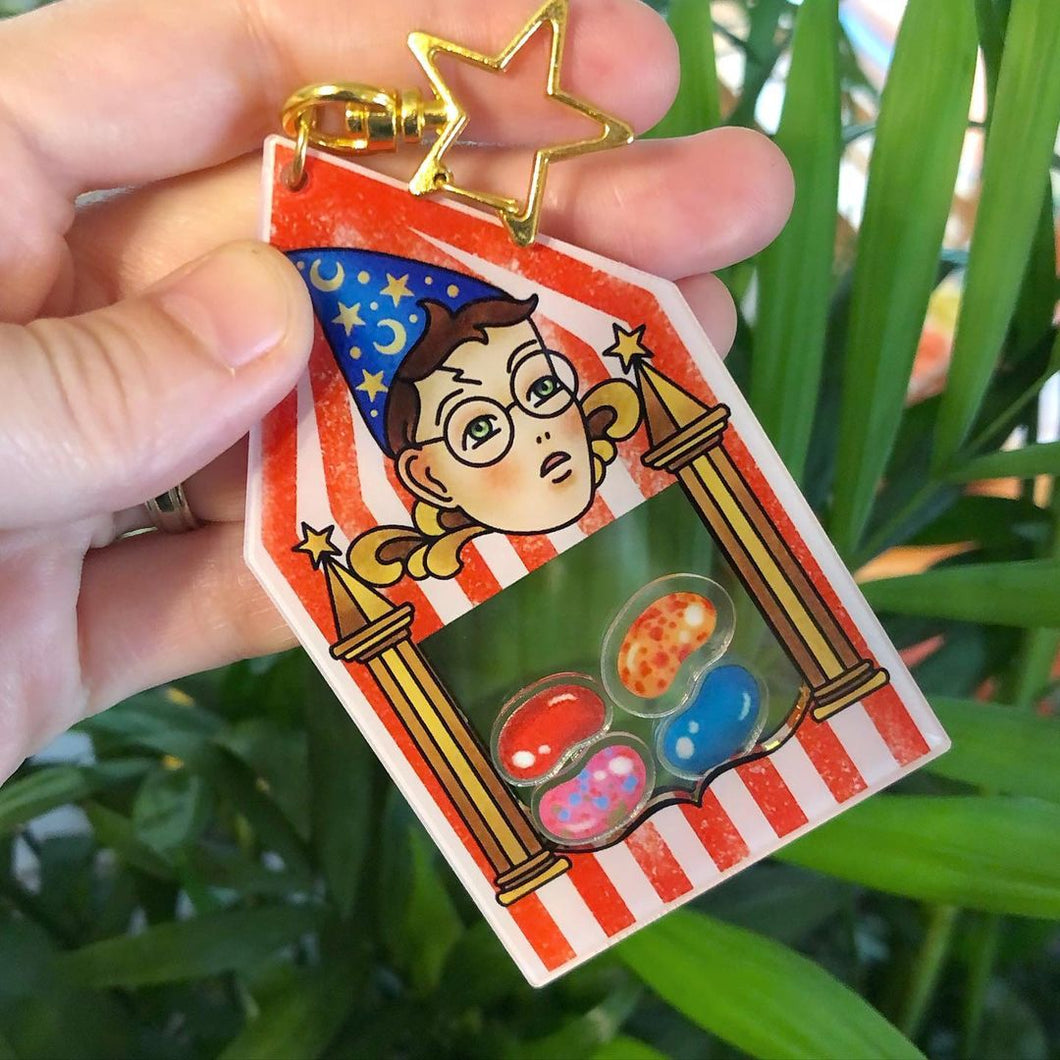 Magic Jellybean Shaker Keychain