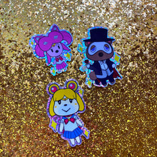 Load image into Gallery viewer, Moonie Crossing Rainbow Glitter Stickers!
