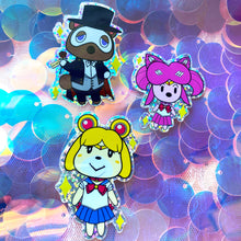 Load image into Gallery viewer, Moonie Crossing Rainbow Glitter Stickers!
