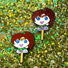 Load image into Gallery viewer, BB.CRE-8 x Perfect Humans Blind Bag Moonie Bubblegum Popsicle Pin Series! (Inner Scouts)
