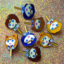 Load image into Gallery viewer, BB.CRE-8 x Perfect Humans Blind Bag Moonie Bubblegum Popsicle Pin Series! (Inner Scouts)
