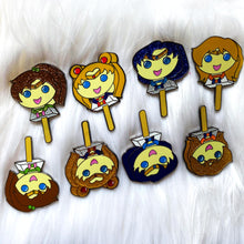 Load image into Gallery viewer, BB.CRE-8 x Perfect Humans Blind Bag Moonie Bubblegum Popsicle Pin Series! (Inner Scouts)
