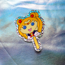 Load image into Gallery viewer, Moonie Bubblegum Popsicle Stickers - Inner Senshi - Rainbow Glitter!
