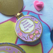 Load image into Gallery viewer, Sleepy Star Hinged Compact Pins!
