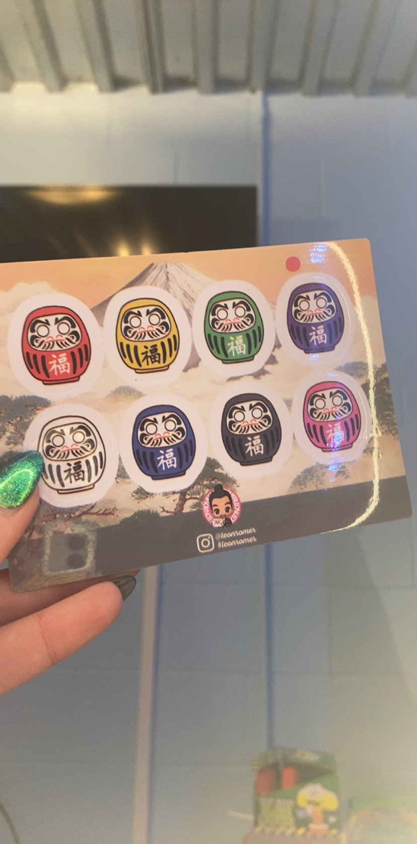 Daruma doll sticker sheet