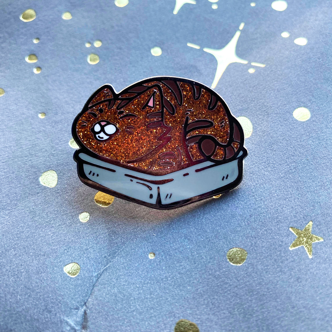 Glitter Cat Loaf Enamel Pin