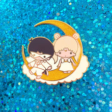 Load image into Gallery viewer, Little Moon Stars Enamel Pin &amp; Sticker!
