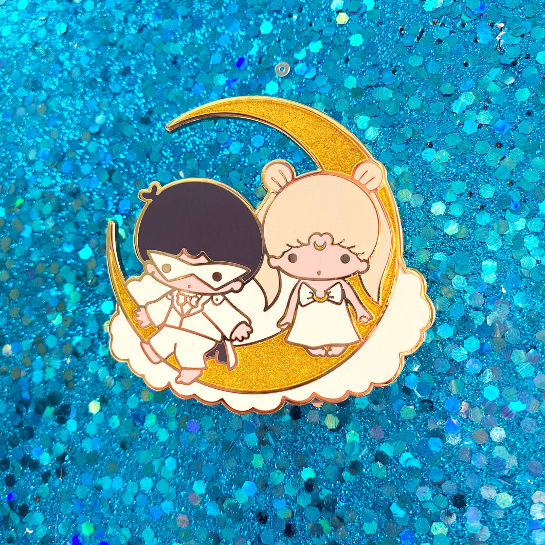 Little Moon Stars Enamel Pin & Sticker!