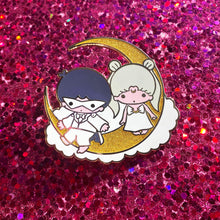 Load image into Gallery viewer, Little Moon Stars Enamel Pin &amp; Sticker!
