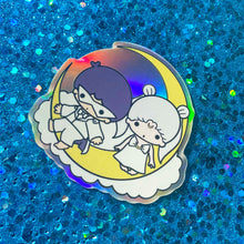 Load image into Gallery viewer, Little Moon Stars Enamel Pin &amp; Sticker!
