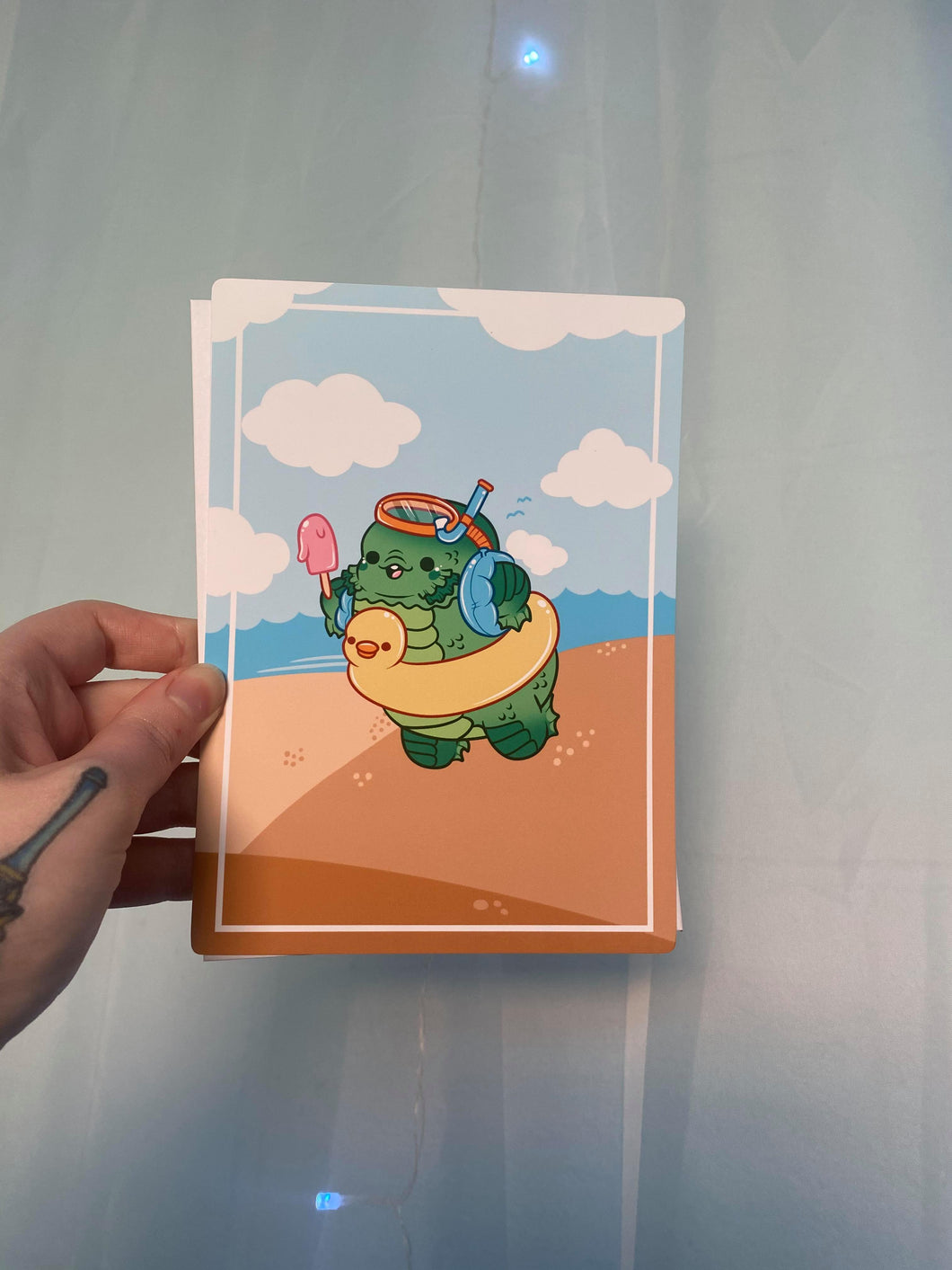 Creature Goes to the Lagoon Print