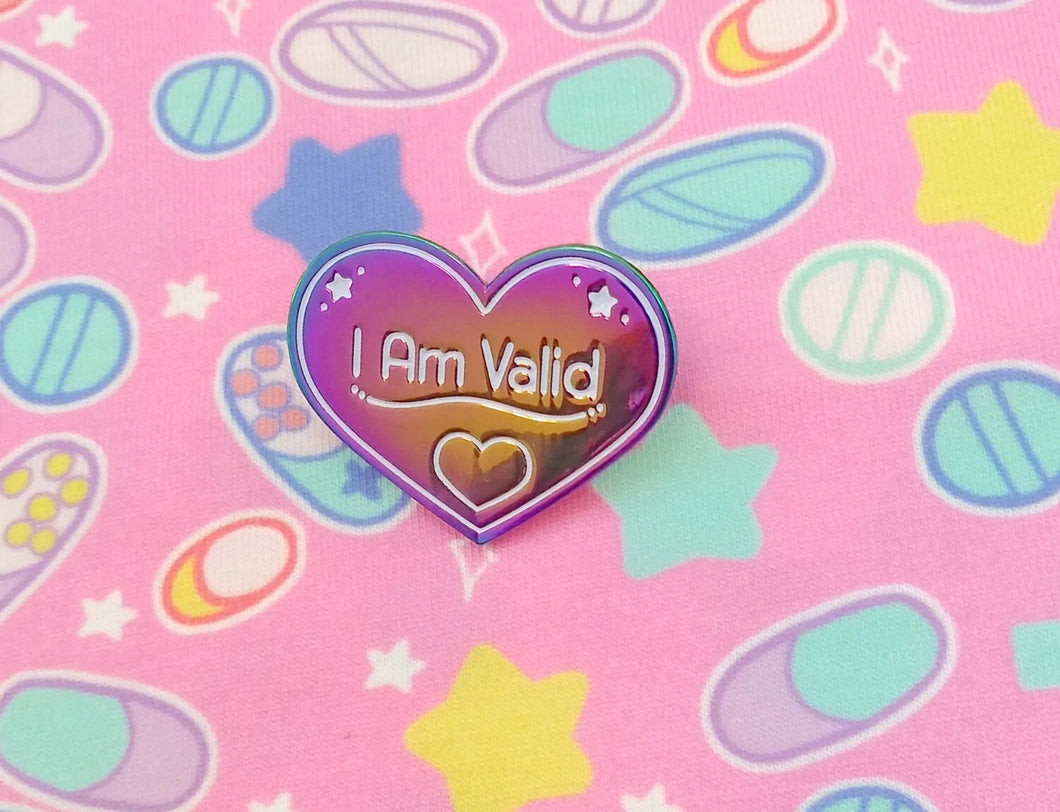 I Am Valid Anodized Pin