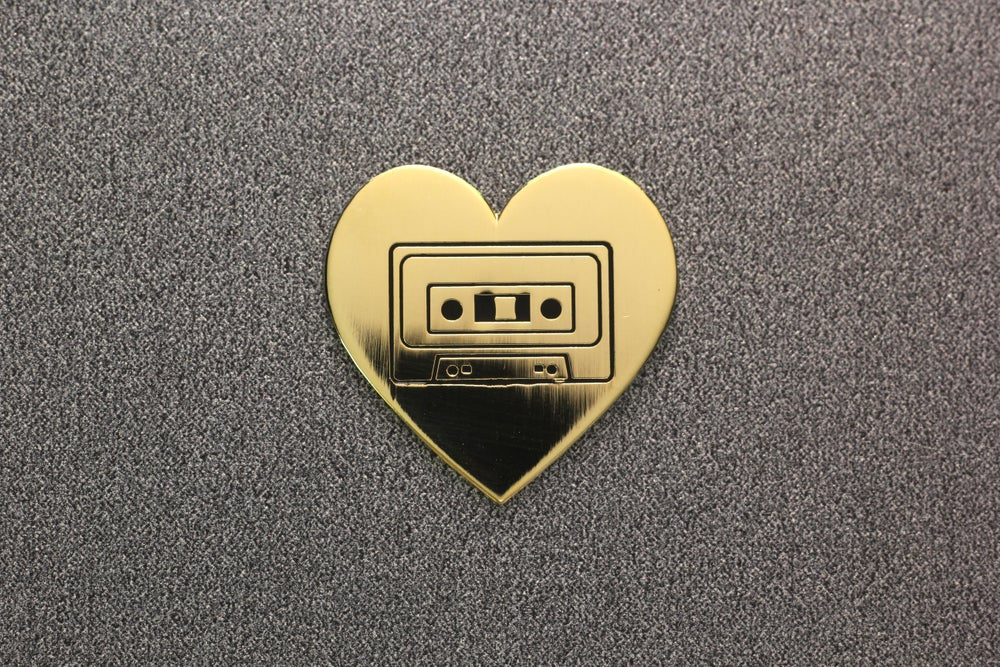 Cassette Love Hard Enamel Lapel Pin