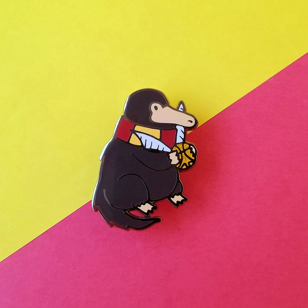 Red and Yellow House Platypus Enamel Pin