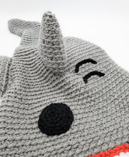 Load image into Gallery viewer, Shark Attack Crochet Hat
