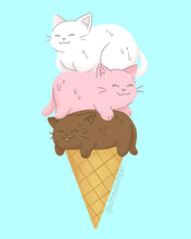 Load image into Gallery viewer, Ice Cream Cats Print Glossy 8&quot; x 10&quot;
