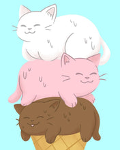 Load image into Gallery viewer, Ice Cream Cats Print Glossy 8&quot; x 10&quot;
