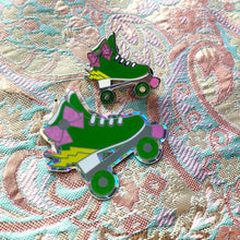 Load image into Gallery viewer, Moonie Skates Enamel Pin &amp; Sticker Collection
