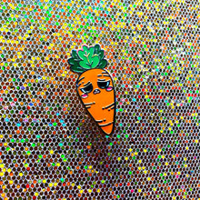 Load image into Gallery viewer, Exhausted Carrot Pin with FREE Matching Sticker!

