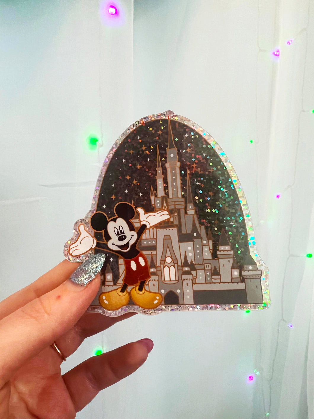 Huge Glitter Magical Castle Sticker