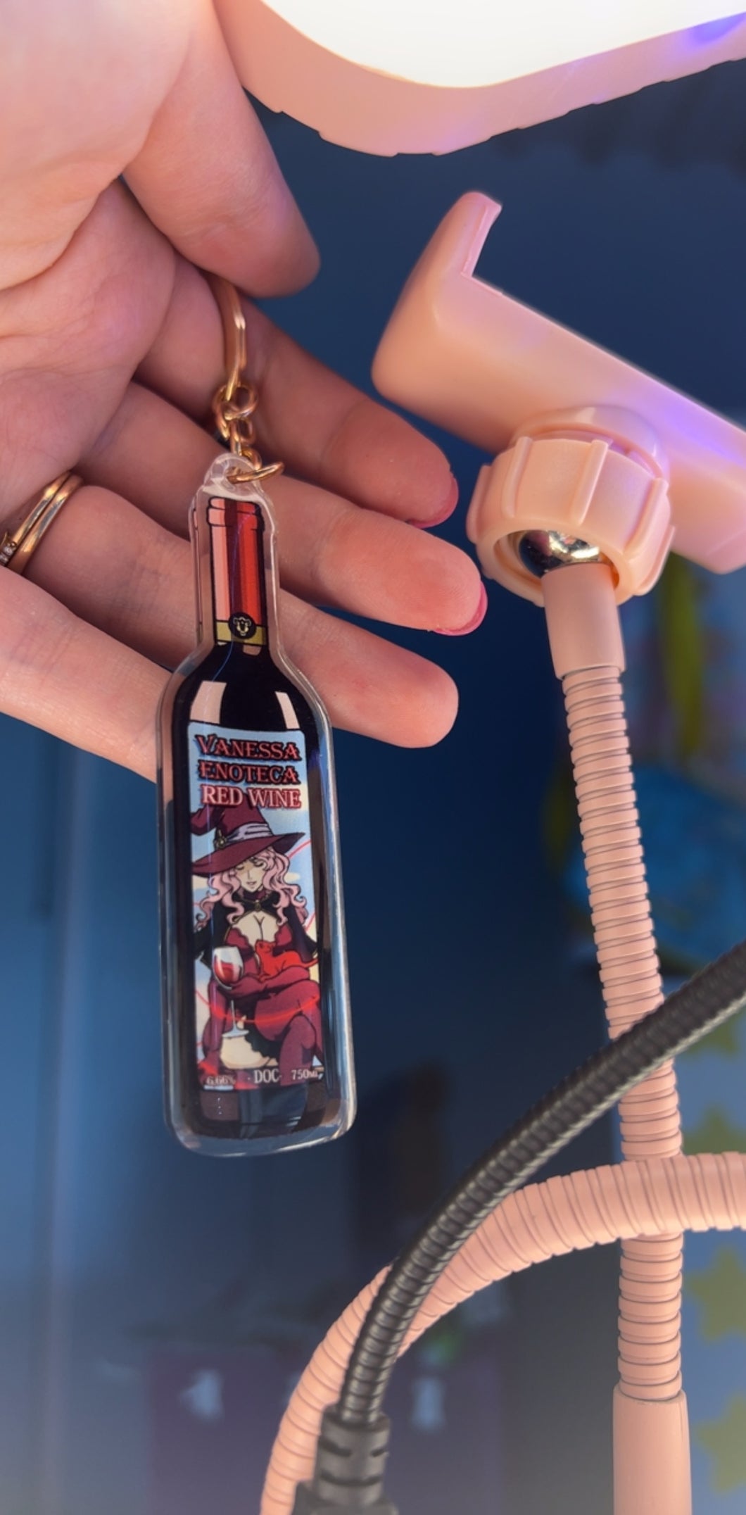 Red Witchy Wine Double-sided Acrylic Keychain!