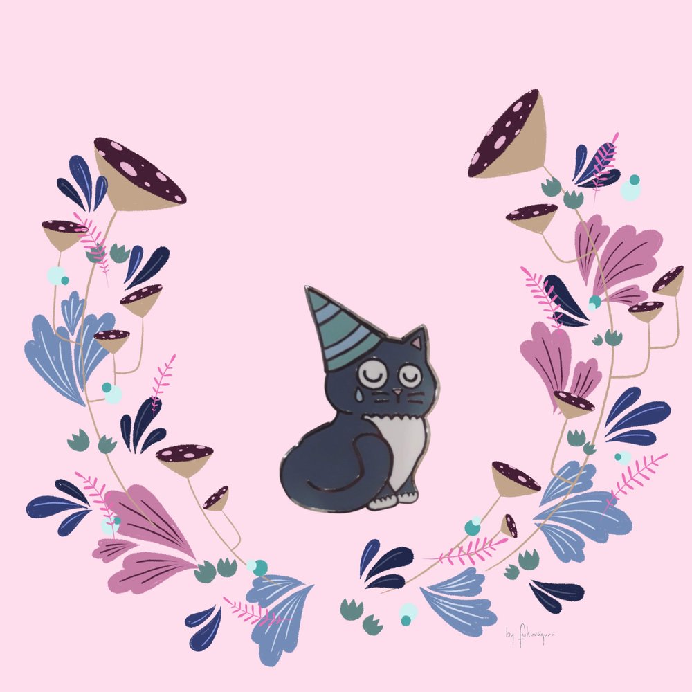 KITTY PITY PARTY PIN
