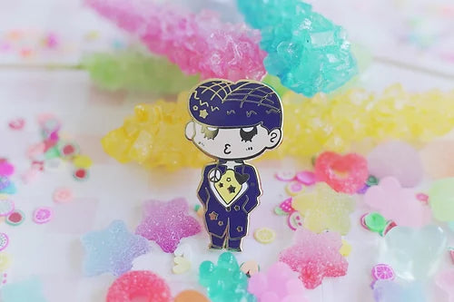 Fancy Hair Enamel Pin QT