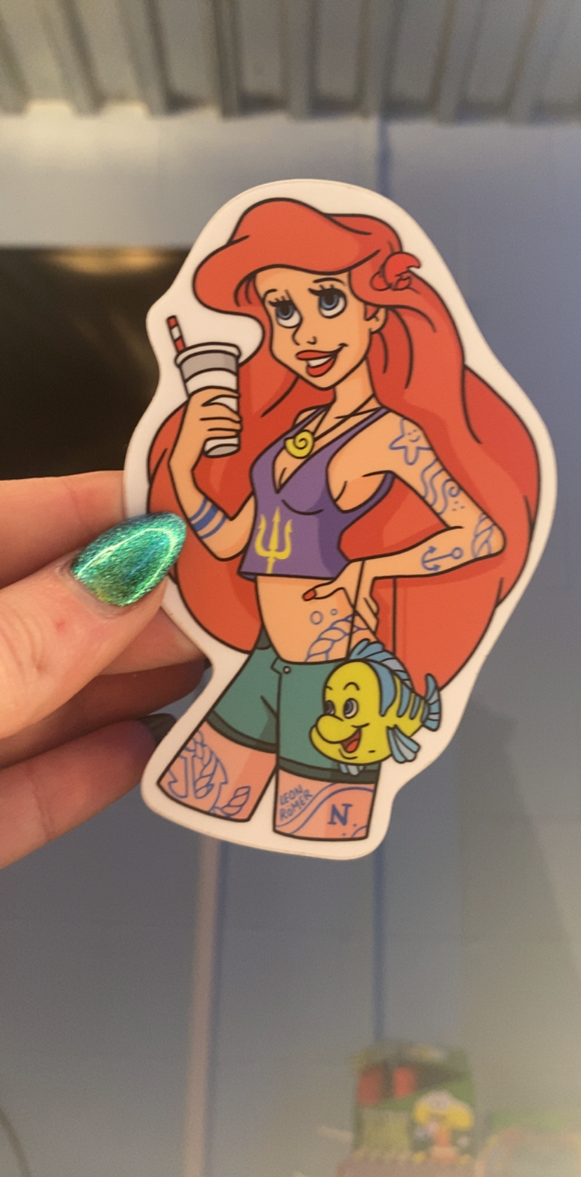 Hipster Ariel sticker