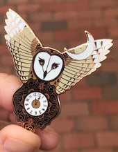 Load image into Gallery viewer, Labyrinth Owl Pin Clock

