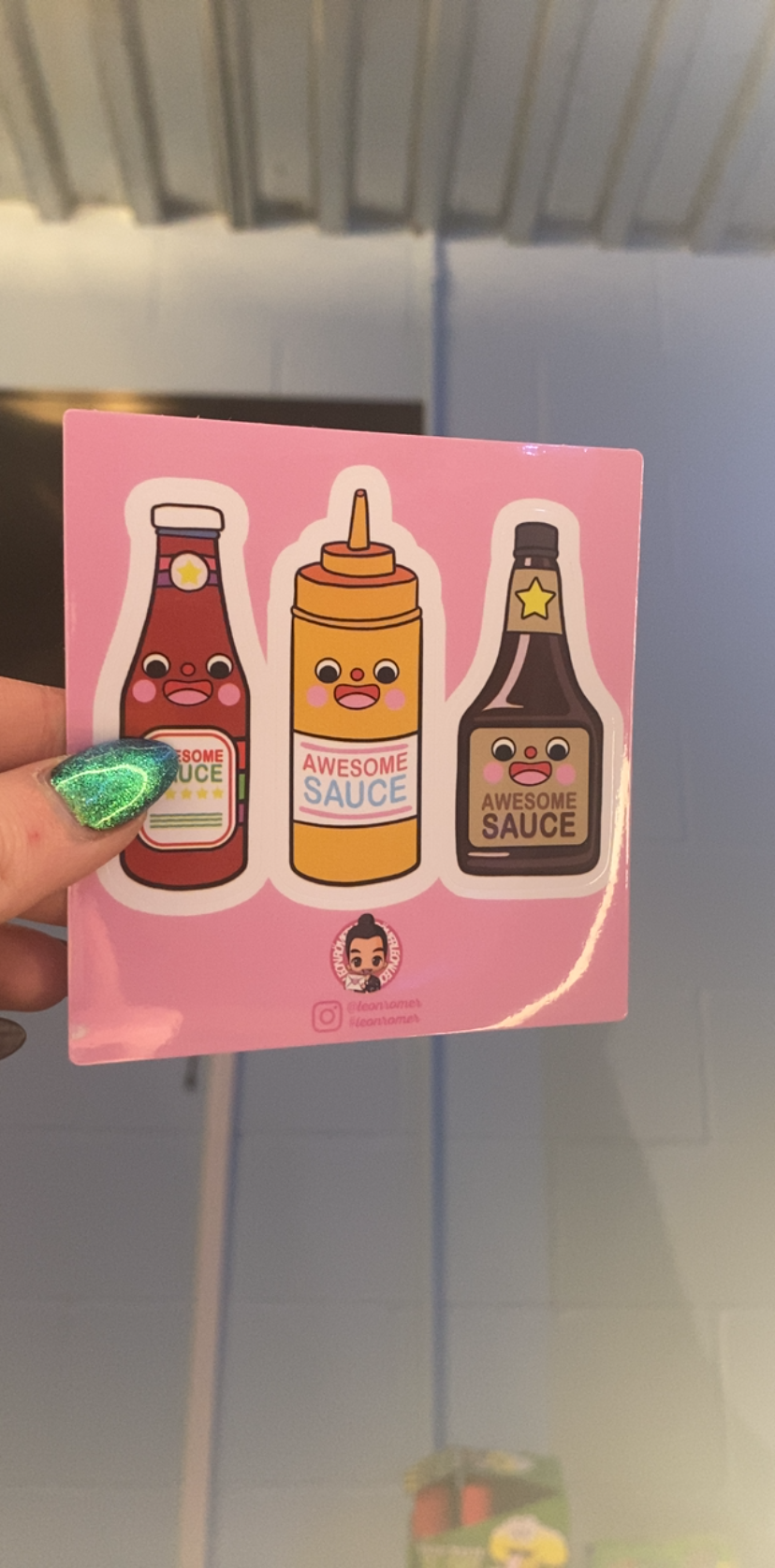 Condiments awesome sauce sticker sheet