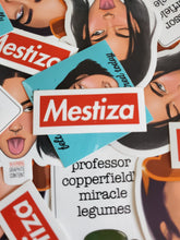 Load image into Gallery viewer, Warning Graphite Content: Vinyl Sticker Assortment (Mestiza, Mestizo, Professor Copperfield, Less Tired and more)
