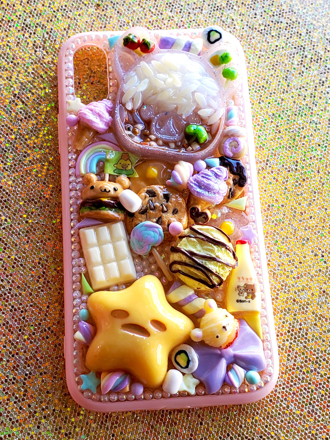 iPhone XR Bear / Gudatama with Treats Resin Phone Case