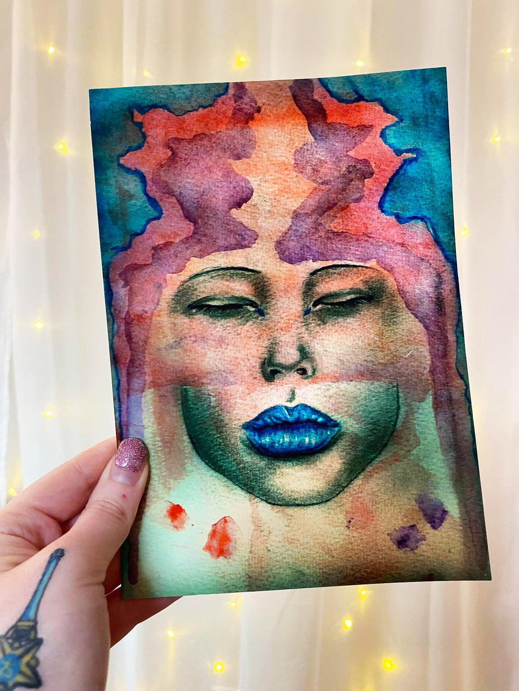 Hand-Painted Print: Medium Serendipity