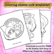 Load image into Gallery viewer, FREE Coloring Sheets - Warning Graphite Content
