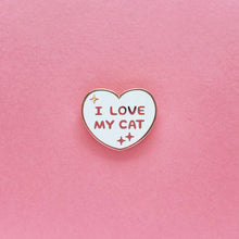 Load image into Gallery viewer, I LOVE MY CAT(S) LAPEL PIN •
