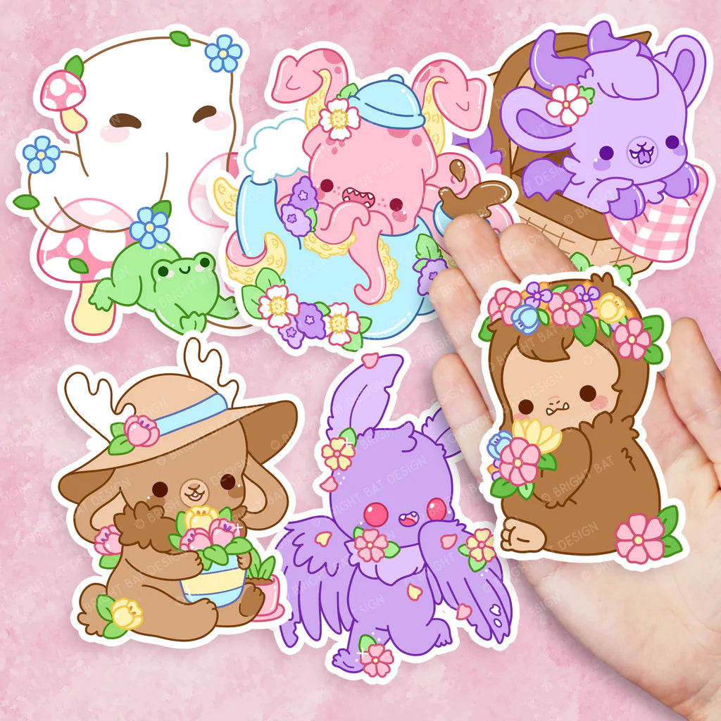 Cottage Cryptids Vinyl Sticker Set