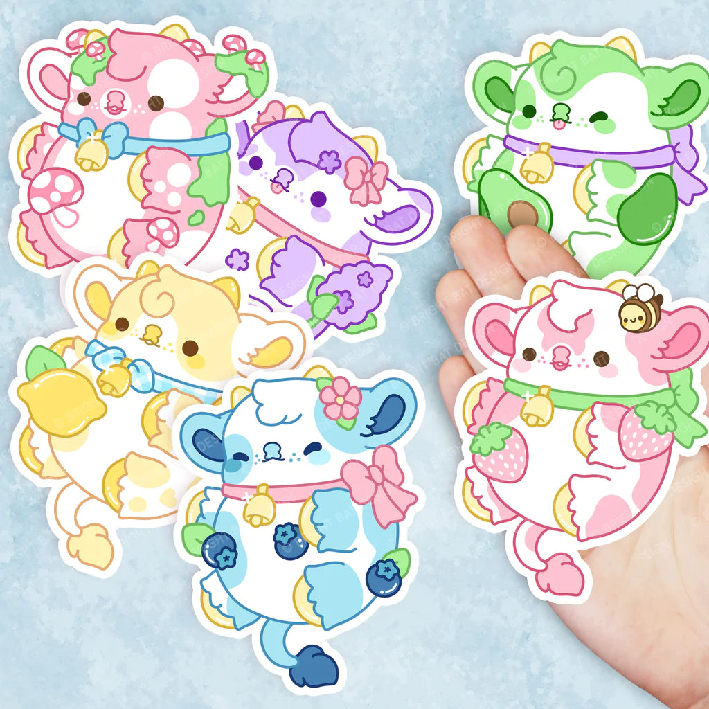 Garden Cow Nuggets Vinyl Sticker Set