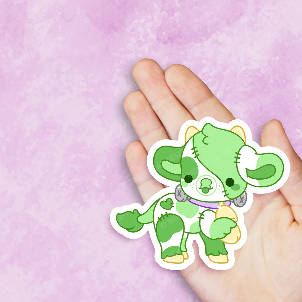 Frankie the Monster Cow Vinyl Sticker