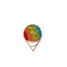 Load image into Gallery viewer, SNOW CONE GLITTER LAPEL PIN
