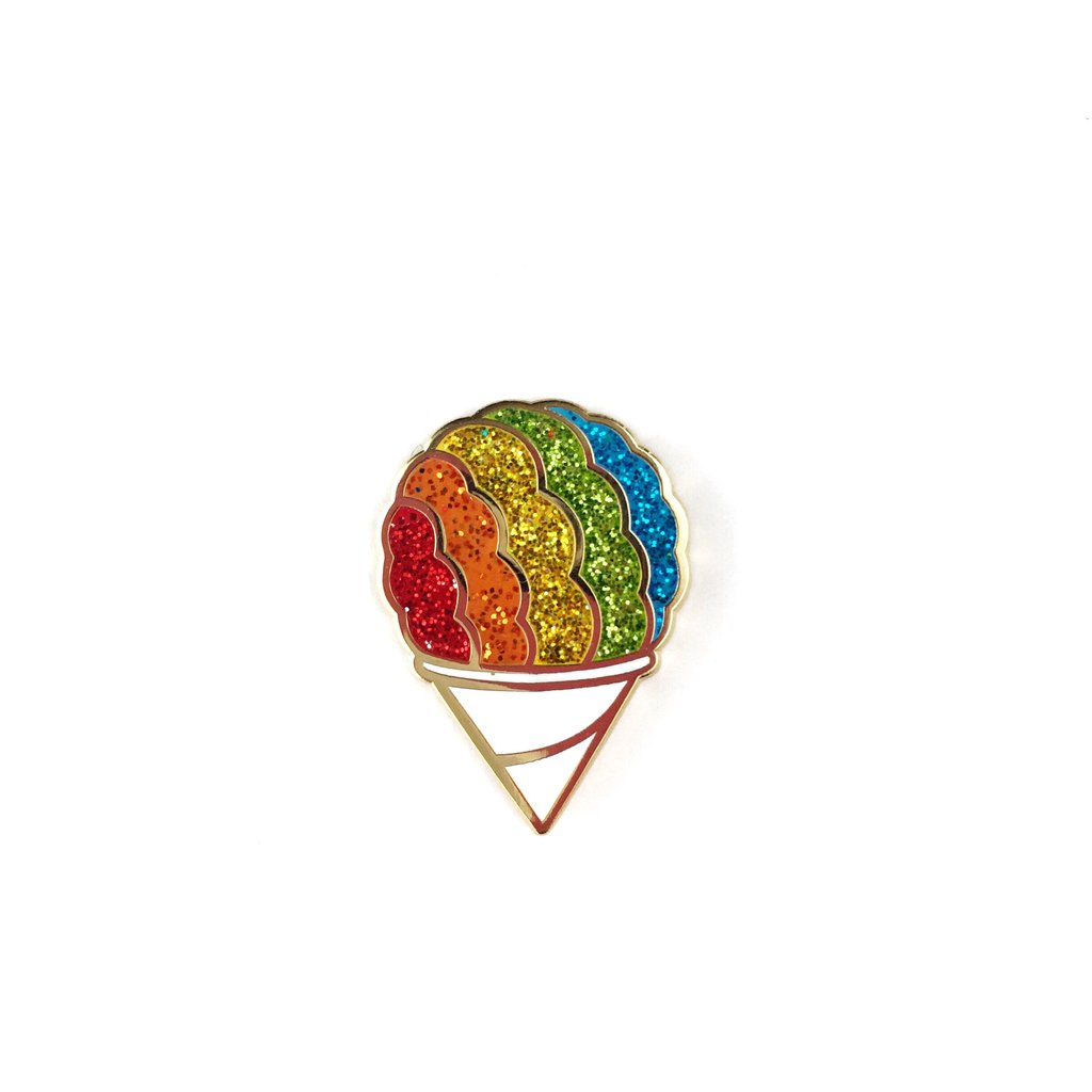 SNOW CONE GLITTER LAPEL PIN