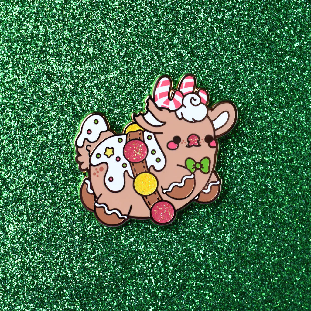 Gingerbread Rudolph the Reindeer Enamel Pin – BizBaz Club