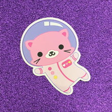 Load image into Gallery viewer, KAWAII CAT ASTRONAUT &quot;SPACE KITTY&quot; VINYL STICKER
