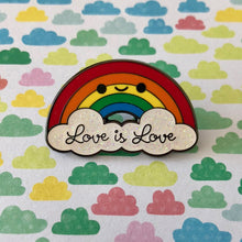 Load image into Gallery viewer, LOVE IS LOVE RAINBOW ENAMEL PIN
